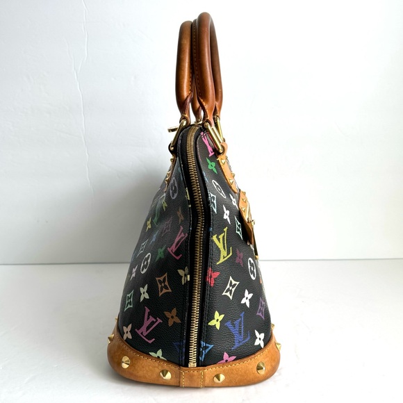 Louis Vuitton Multicolor Alma Bag Black Noir Takashi Murakami Y2K Vintage Purse - Picture 9 of 15